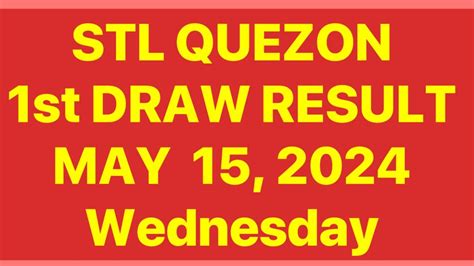 stl quezon 1st draw result today|STL QUEZON RESULT 1st DRAW April 6, 2024 TODAY .